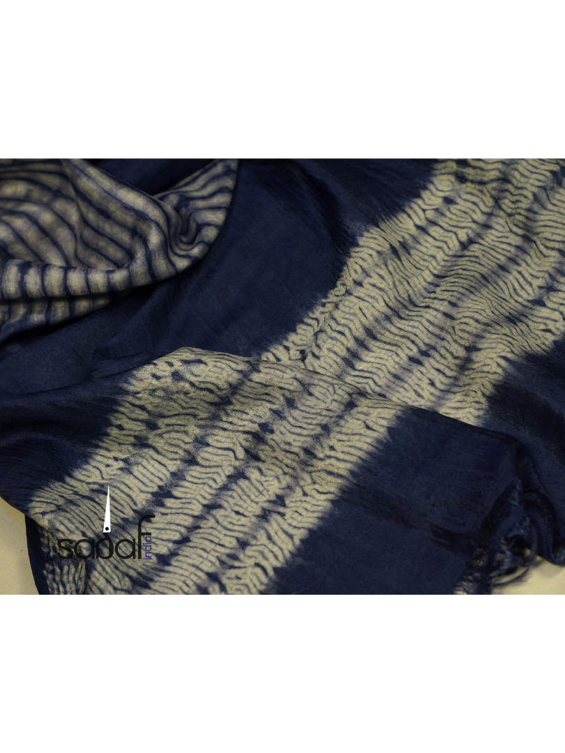 Shibori Work Designer Silk Scarf