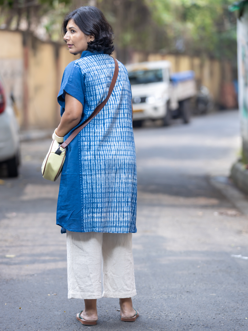 Fine Cotton Shibori Work Designer Top