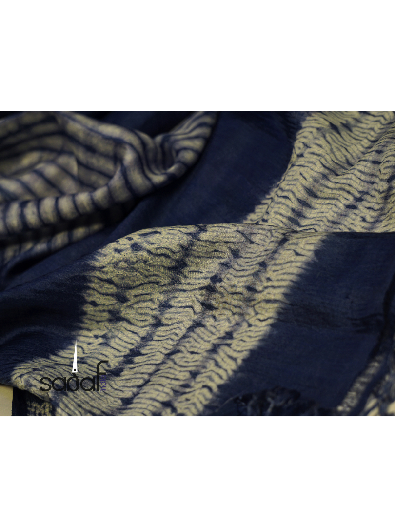 Shibori Work Designer Silk Scarf