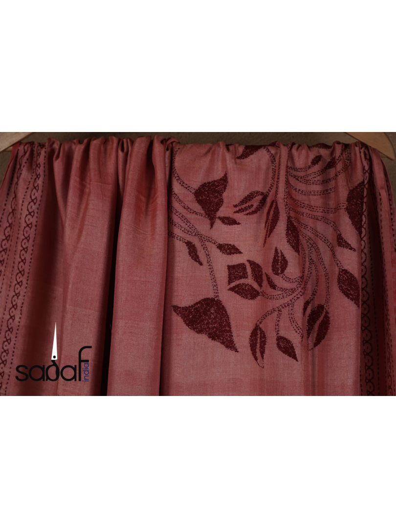 Tussar Tie Dye and Kantha Work Designer Saree